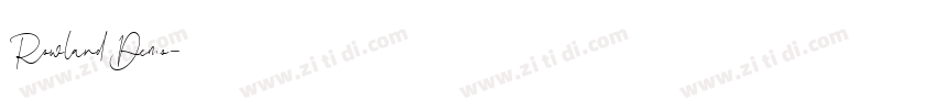 Rowland Demo字体转换